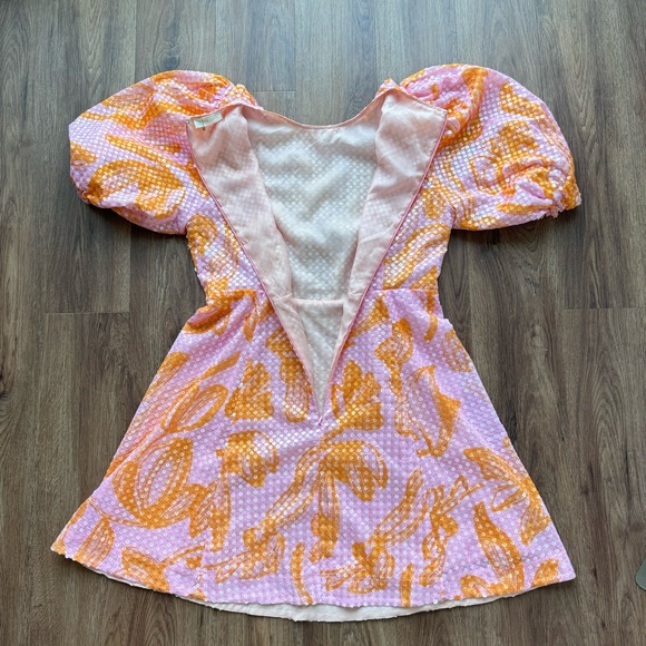 Stine Goya Celina Stroke Sequin Ini Dress Floral Print L - Picture 14 of 15